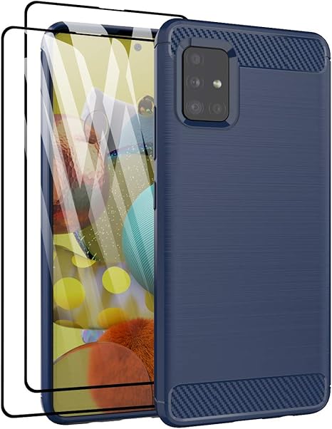 Amazon Com Vecomelo For Galaxy A51 5g Case Not Fit A51 5g Uw Slim Fit Tpu Shock Absorption Lightweight Soft Flexible Skin Bumper Cover Case For Samsung A51 5g Blue