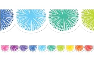Teacher Created Resources Colorful Poms Scalloped Die-Cut Border Trim