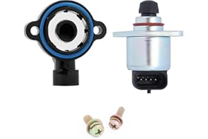 IHOTDER Throttle Position Sensor + Idle Air Control Valve,Replacement TPS Sensor OEM#213-2718 & IAC Valve OEM#217-1806,Compatible with Chevrolet Buick Oldmobile Cadillac Pontiac GMC Saturn