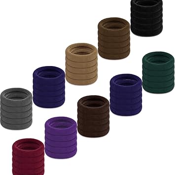 Amazon Com Cotton Hair Ties Ikoco 50 Pcs Seamless Hair Bands