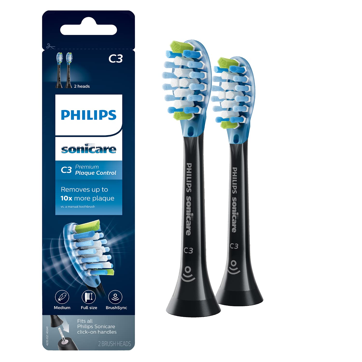 Philips HX9042/07 Sonicare Standard Brush Heads for Sonic Brush, 2-Piece