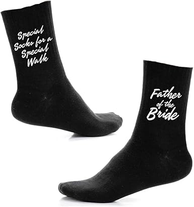 Father Of The Bride Socks Special Socks For A Special Walk Black Wedding Socks 10 12 Amazon Co Uk Clothing