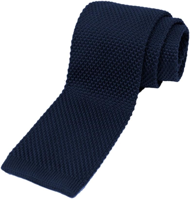 Men's Hipster Classic Solid 2.5" Knit Knitted Skinny Narrow Tie Necktie