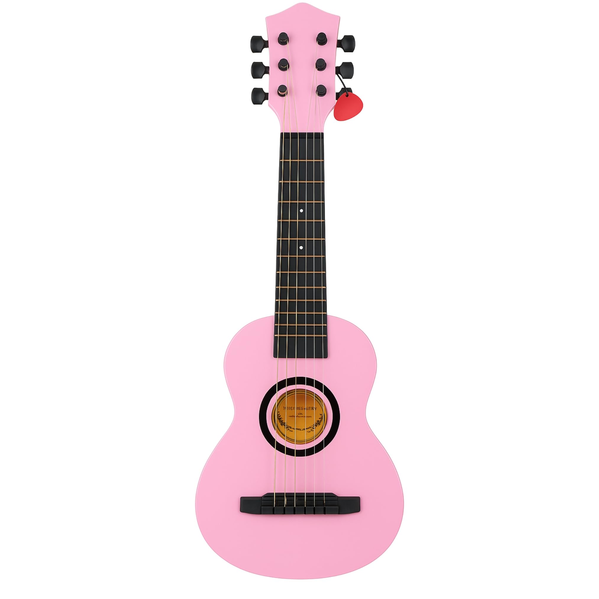Photo 1 of 23" Acoustic Guitar, Kids 6 String Toy Guitar - Realistic Steel Strings - Beginner Practice First Musical Instrument for Children, Toddlers (Pink)