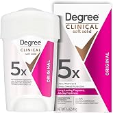 Degree Clinical Antiperspirant Deodorant Soft Solid, Original, 1.6 oz | For busy days, provides 96-hour sweat and odor protection across 5 types of sweat.