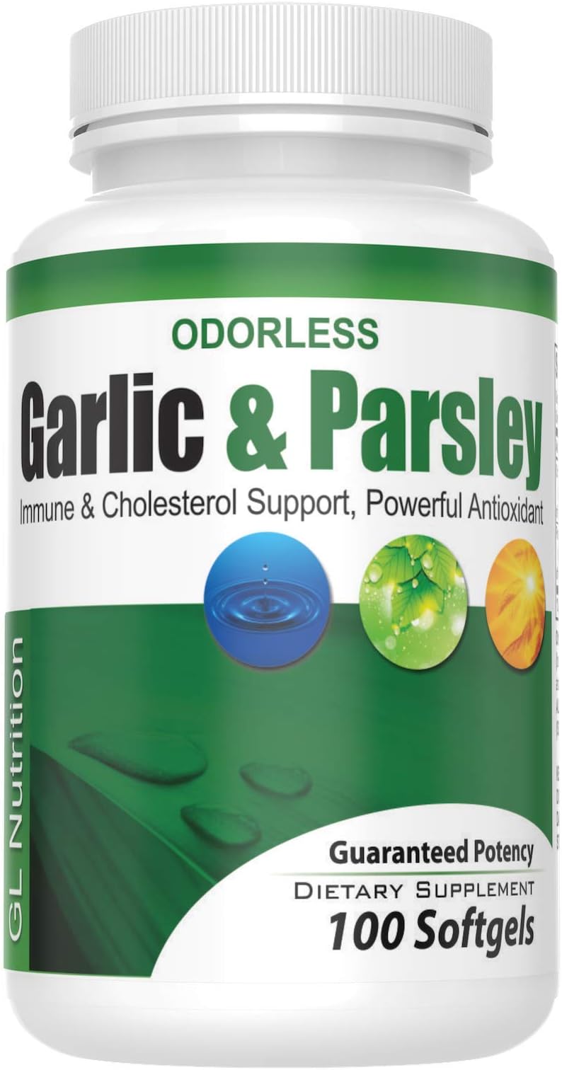 Great Lakes NutritionAll-Natural Odorless Garlic and Parsley Detox Supplement Softgels, 100 Softgels