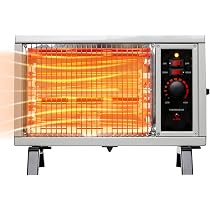 Amazon.com: Homeleader ETL Portable Radiant Heater, 1250W/1500W Indoor  Space Heater, Rapid Heating with Adjustable Thermostat, Perfect for  garages, workshops, Warehouses, White : Home u0026 Kitchen