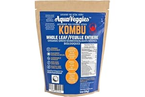 Aqua Veggies Organic Whole Leaf Kombu Coast Vegetables for Keto, Paleo, Vegetarian & Vegan Diets – Sweet Seaweed Gluten Free 