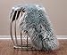 Chanasya Super Soft Faux Fur Fake Sheepskin Grey Sofa Couch Stool Casper Vanity Chair Cover Rug/Solid Shag Area Rugs For Living Bedroom Floor - Slate Blue Grey 2ftx3ft