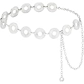 AWAYTR Western Concho Belt for Women - Boho Metal Waist Chain Belt for Dresses Country Concert Outfit
