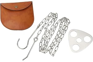 Camping Tripod Board, With Stainless Steel Chain, High Temperature Resistant Camping Grill Tripod Board, Portable Stainless S