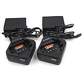 (2-Pack) PMPN4469 PMPN4468 Single Battery Charger Compatible with Motorola DTR720 DTR600 DTR700 Series Two Way Radios PMPN4468A