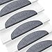 casa pura Stair Treads | Non-Slip Indoor Stair Protectors | Set of 15 Modern Step Mats for Hard Floor Staircase | Gray - 10