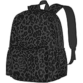 cfpolar 17 Inch Backpack Dark Gray Cheetah Leopard Print Laptop Bag Shoulder Bag School Bookbag Casual Daypack For Boys Girls