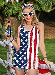 For G and PL 4th of July Women's Red White Blue