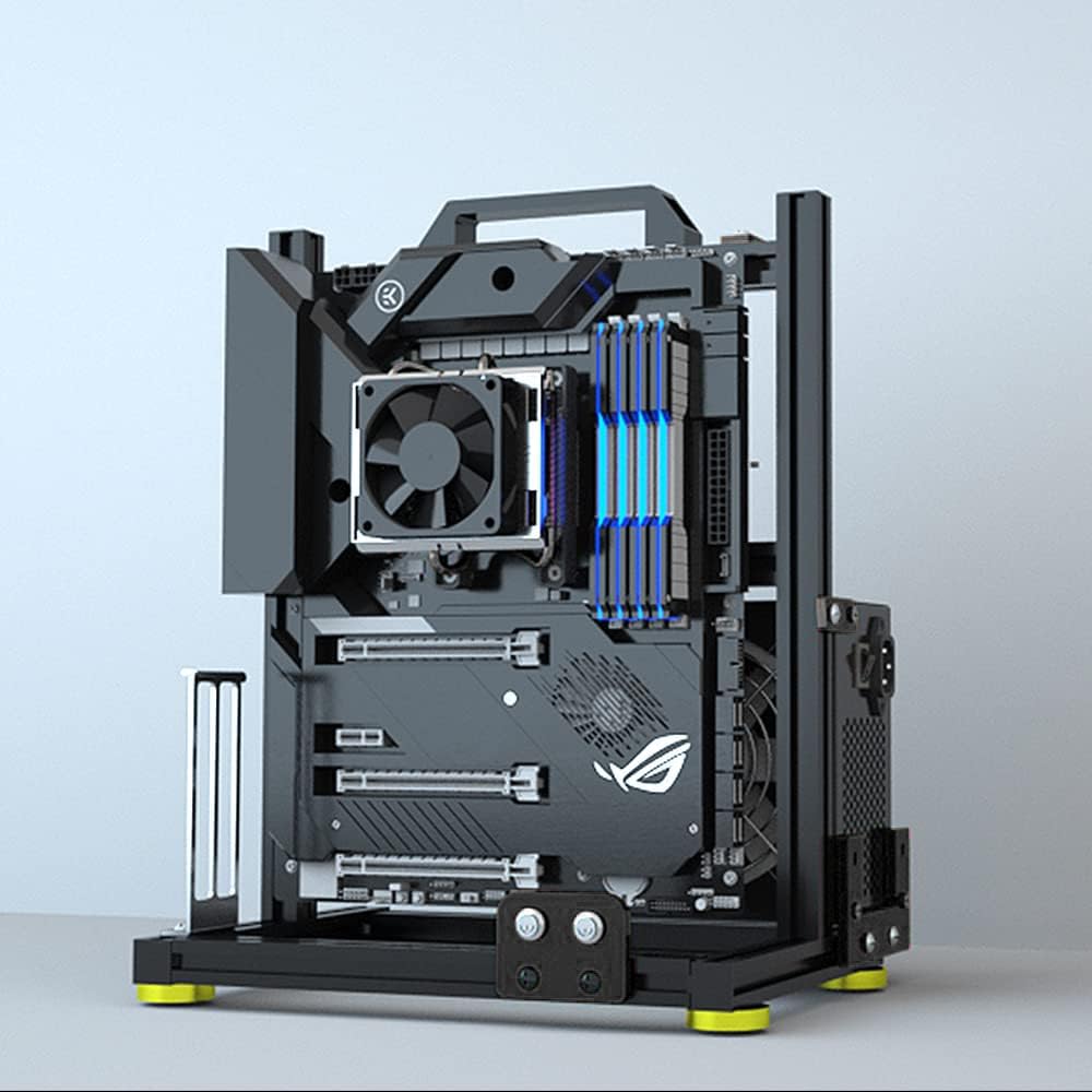 Photo 1 of PC Creative Assembly Frame Test Bench?Open Air Frame Case, DIY Computer Motherboard Case Rack, ITX ATX MATX/EATX Open Aluminum Frame Chassis (ATX)