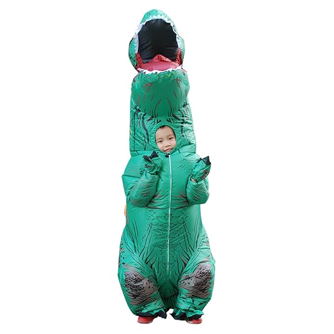 THEE Aufblasbares Kostüm Dinosaurier Kostüm T-Rex Reitkostüm für Halloween Karneval Fastnacht Fasching Kostüm Cosplay Erwachs