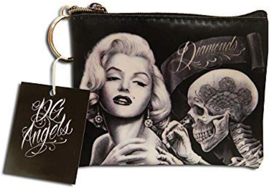 David Gonzales Art key chain coin purse Marilyn Monroe"Diamonds"