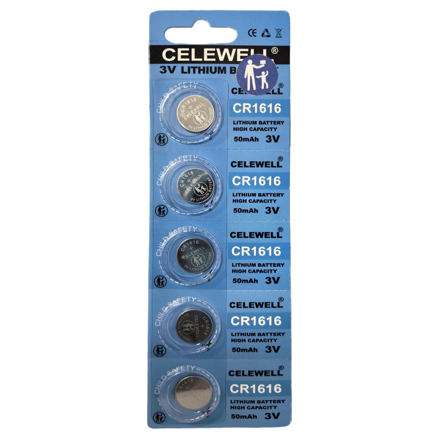 CR1616 5 Pcs 3V Lithium Battery【5-Year Warranty】