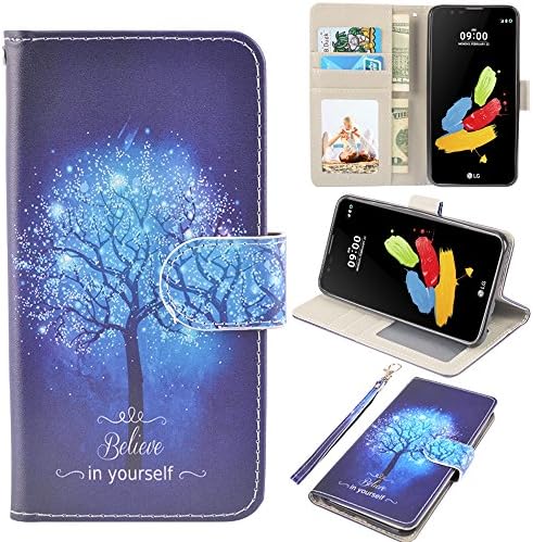 LG Stylo 2 Case, UrSpeedtekLive LG Stylus 2 Wallet Case, Premium PU Leather Flip Wallet Case Cover with Card Slots & Stand for LG Stylo 2, Believe in yourself