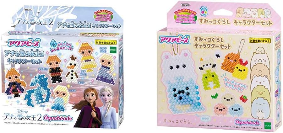 Amazon アクアビーズ アナと雪の女王2 キャラクターセット アクアビーズ すみっコぐらし キャラクターセット Aq 303 セット買い メイキングトイ おもちゃ