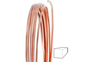 WIREJEWELRY 16 Gauge Square Dead Soft Copper Wire - 5FT