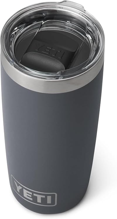 YETI Rambler 10 oz Tumbler with MagSlider Lid Charcoal Stainless Steel