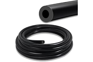 SDZONGES Vacuum Hose Automotive, 3/16"(5mm) ID Vacuum Hose, 5FT Vacuum Lines Automotive, 130PSI Max Pressure Silicone Vacuum Tube Black.