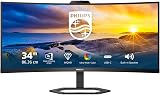 Philips 34E1C5600HE 34 inch QHD Monitor 100Hz VA USB-C WebCam HDR