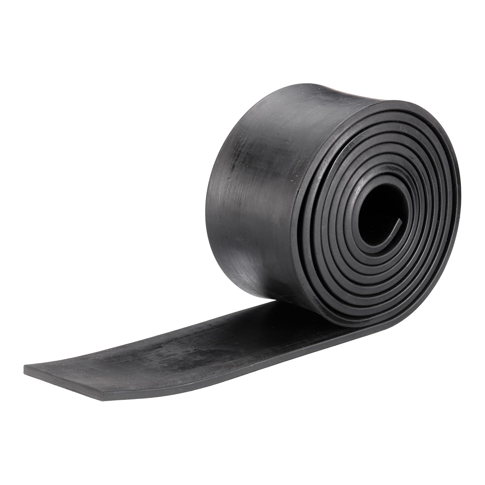 METALLIXITY Solid Rubber Strips (118.11" L x 2.36" W x 0.2" T) 1Pcs, Rubber Neoprene Sheet Rolls - for DIY Gasket Sealing Padding Reduce Vibration Mat, Black