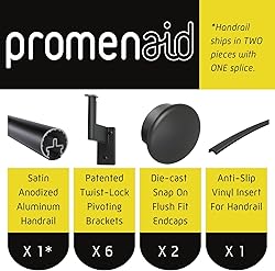 9 ft. Handrail Kit Shipped in 2 Pieces with