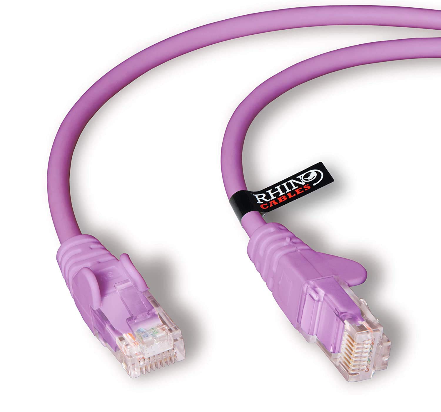 rhinocables CAT 6 High-Speed Gigabit Ethernet Cable - Patch Network Lead for LAN| Snagless UTP With LSZH Jacket | RJ45 Connector - Internet, Router, Modem, Smart TV, PC & More (2m, Violet, Pack of 1)