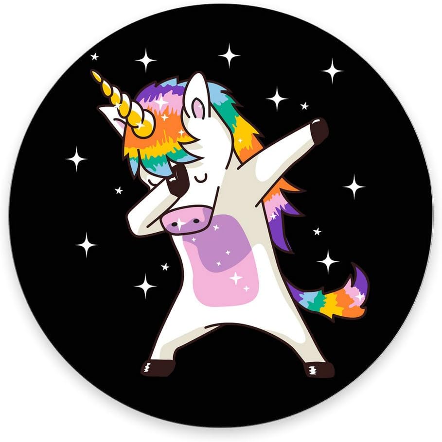 Unicorn Cute Dabbing Mouse Pad Funny Dab Dance Gift Round Mouse pad 7.87" X 7.87" 20CM
