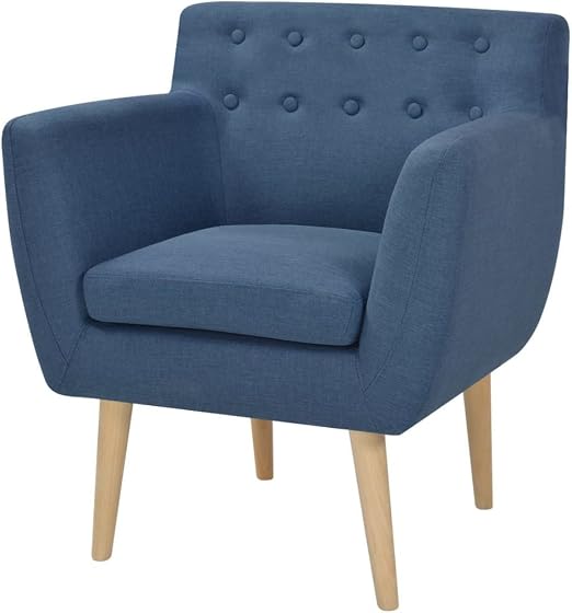 Vidaxl Fauteuil Relax En Tissu Bleu 67 X 59 X 77 Cm