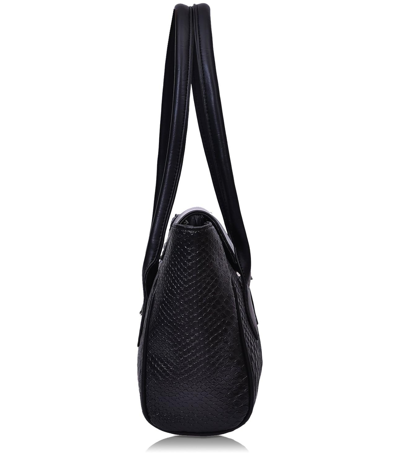fantosy black leather design women shoulder bag (fnb-758) (black)