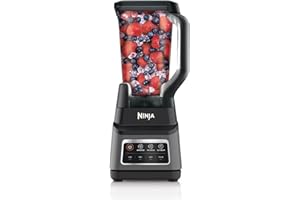NINJA, Licuadora Profesional Plus, Capacidad de 72 Oz, 3 Funciones para Smoothie, Bebidas Congeladas y Helado, 1400 Watts, Auto IQ, Color Gris, BN701LAA