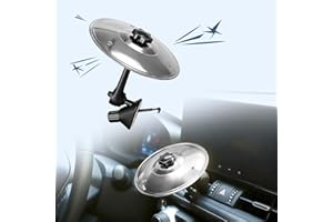 CHMI Car Cymbal, Car Cymbal Air Vent, Mini Drum Crash Cymbal For Car Vent, Music Lovers (Silver)