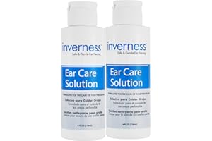 INVERNESS After Piercing Ear Care Solution 4 Oz 2-Pack – Gentle Piercing Care For Newly Pierced Ears