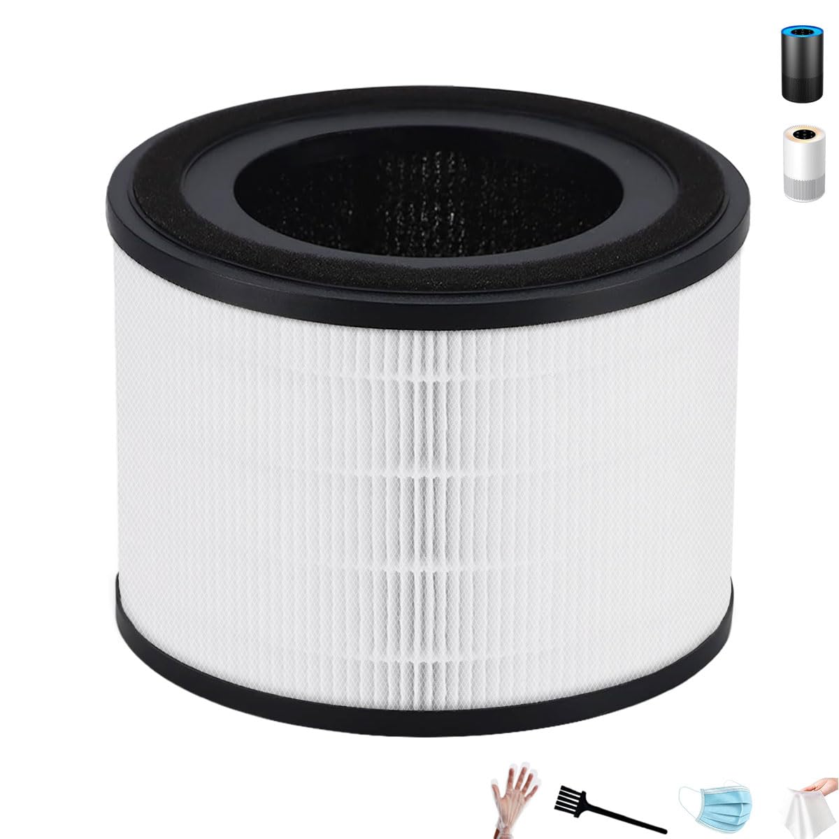 Photo 1 of 1-Pack AP-S0610L HEPA Replacement Filters for MOOKA AP-S0610L Air Purifier, 3-in-1 Filter with Pre-Filter & Activated Carbon for Smoke, Dust, Pet Dander & Odors