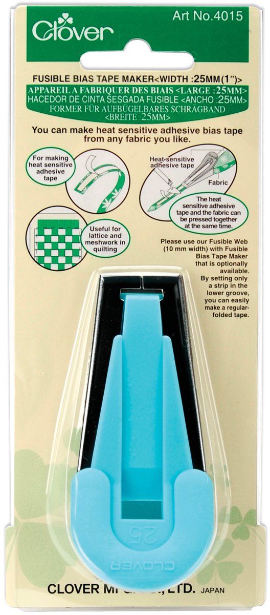 Clover Fusible Bias Tape Maker 25mm, 24,Blue