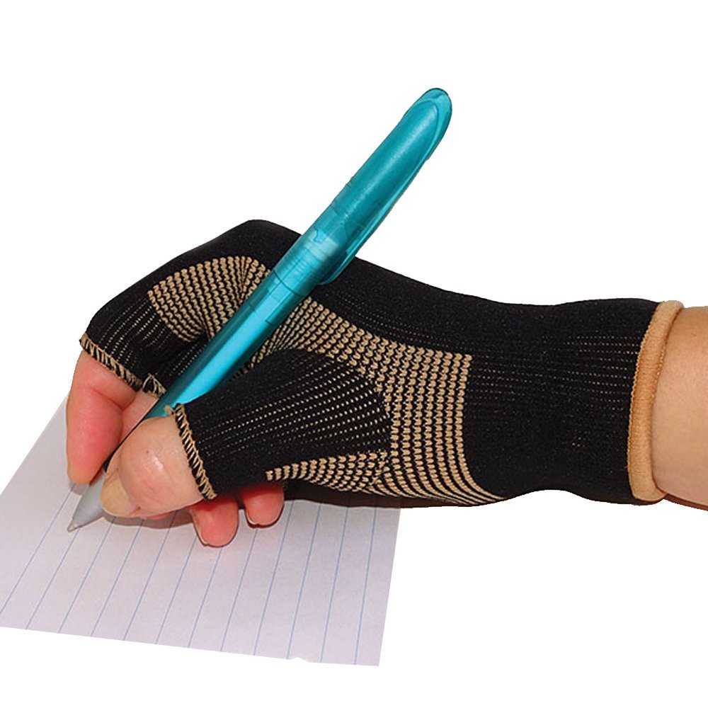 Copper Bamboo Compression Therapeutic Arthritis Pain Relief Support Gloves Improve Mobility