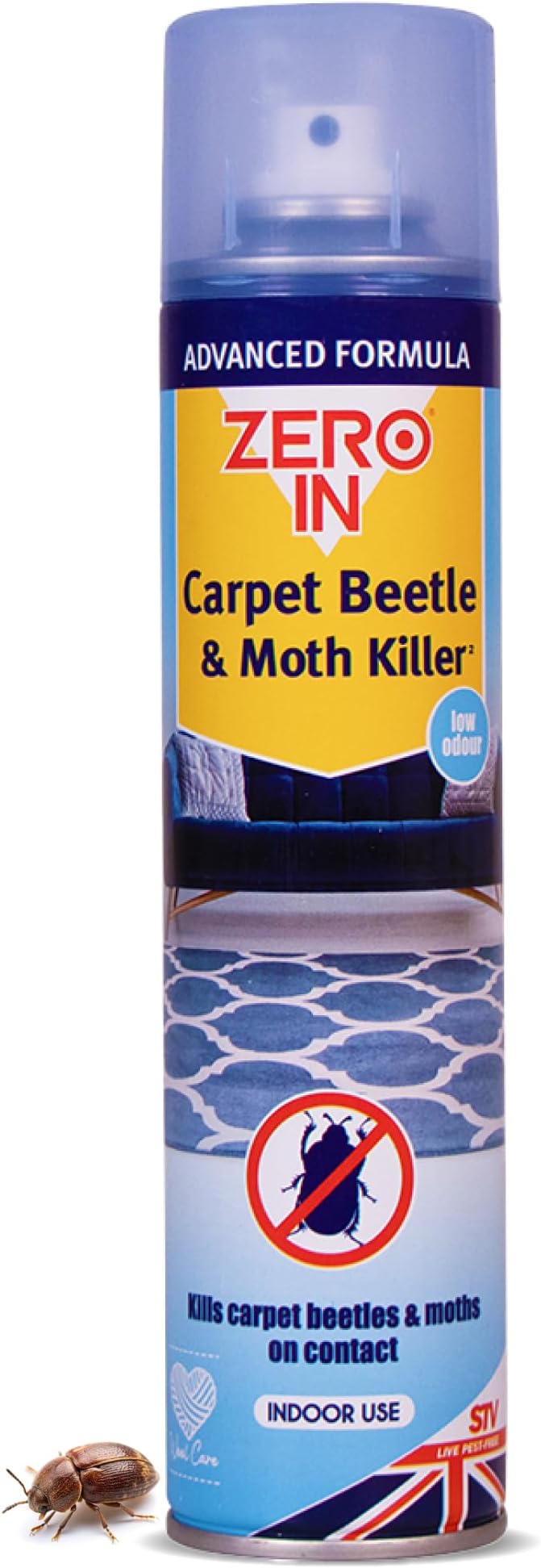 Zero In Carpet Beetle & Moth Killer Spray 300ml Odour Free