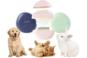 Litex Cat Massaging Shell Comb-3 In 1 Cat Combs for Indoor Cats Short Hair-pet Hair Removal Massaging Comb-Portable Deshedding Grooming and Shedding Matted Fur Remover Massage Dematting Tool(Pink)