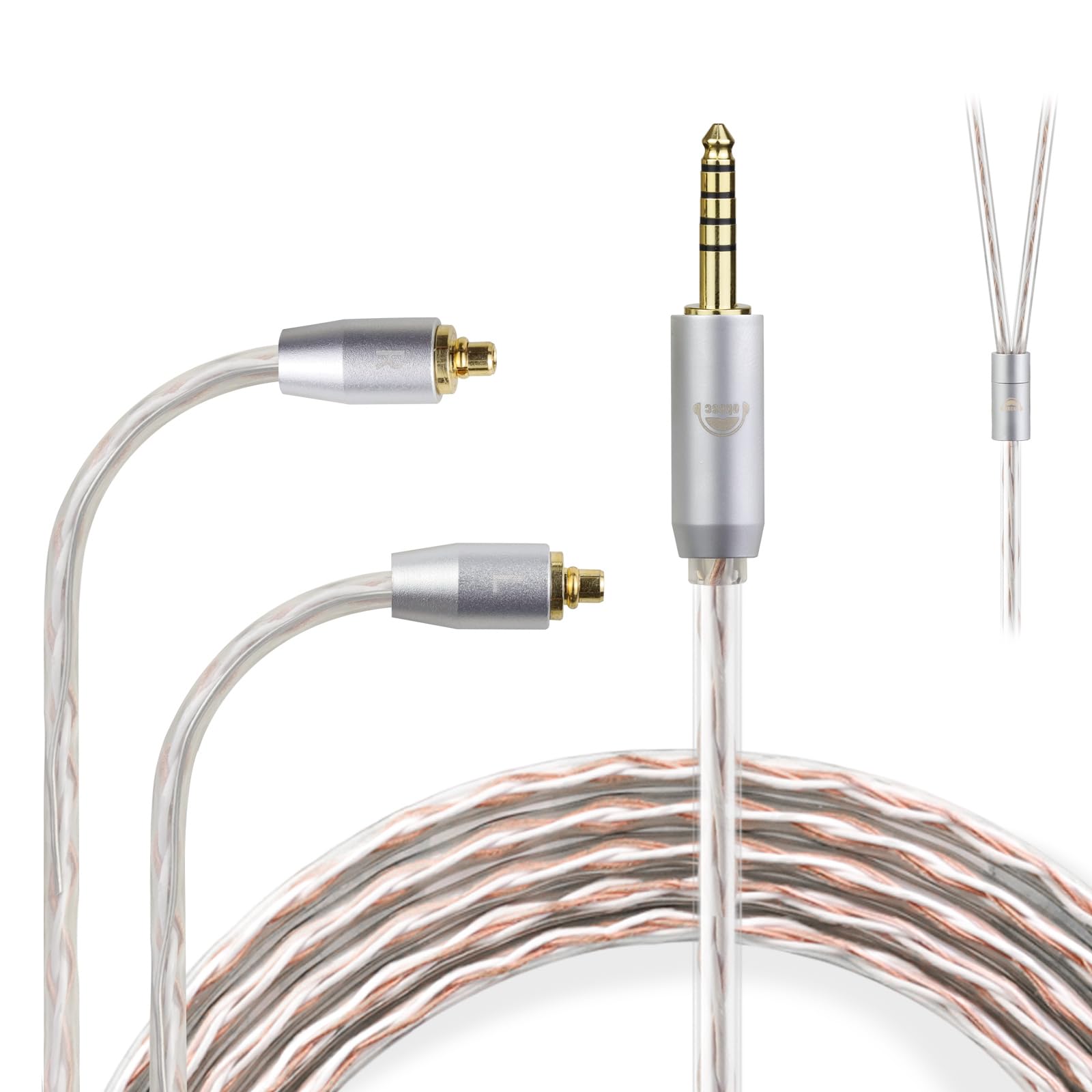 okcsc IE300 to 4.4MM 4 Core Upgraded Replacement Audio Cable Earphones Cable For SENNHEISER IE200/IE300/IE600/IE900 AKG N5005 N30 N40 1.2M/3.9FT