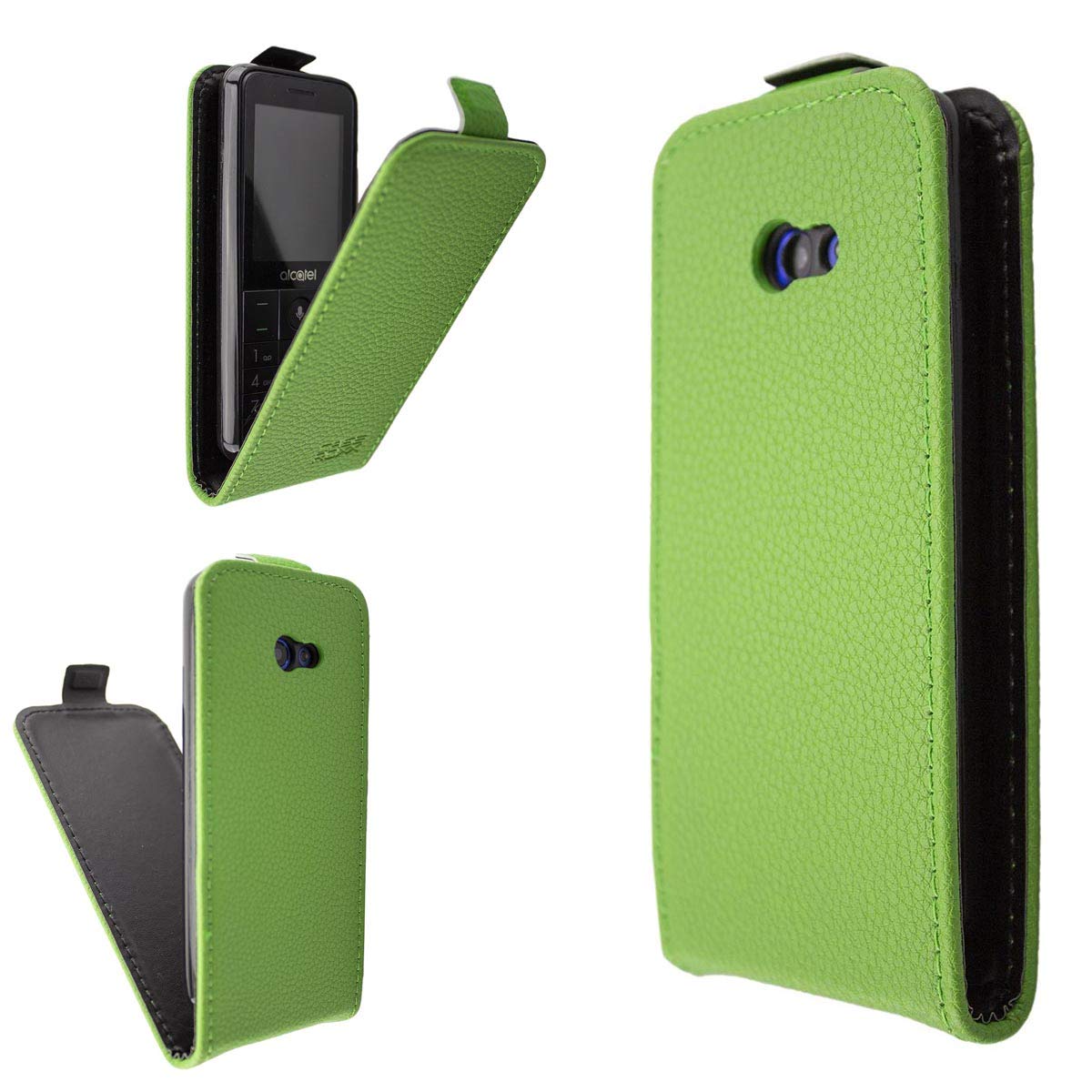 caseroxx Flip Cover for Alcatel 3088 / 3088X, Case (Flip Cover in green)