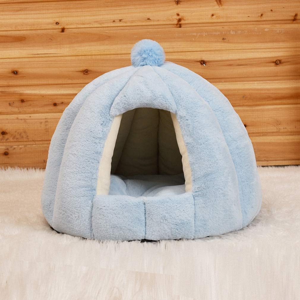 Hynsin Kennel Cat Bed Cat Nest Round Kennel Rabbit Cushion Pet Nest Deep Sleep Kennel Cattery Kennel Small and Medium Sized Kennel F M 56x48 cm : Pet Supplies