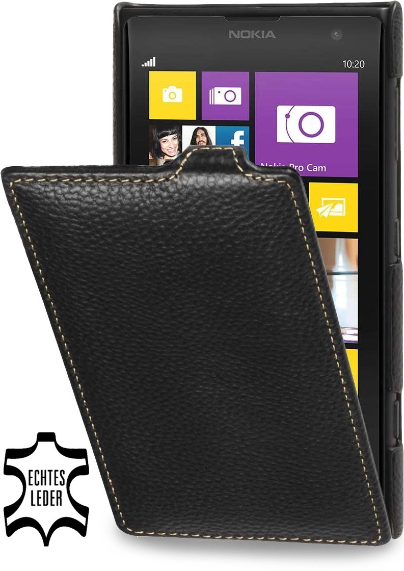 StilGut UltraSlim Genuine Leather Case for Nokia Lumia 1020, Black — image 1