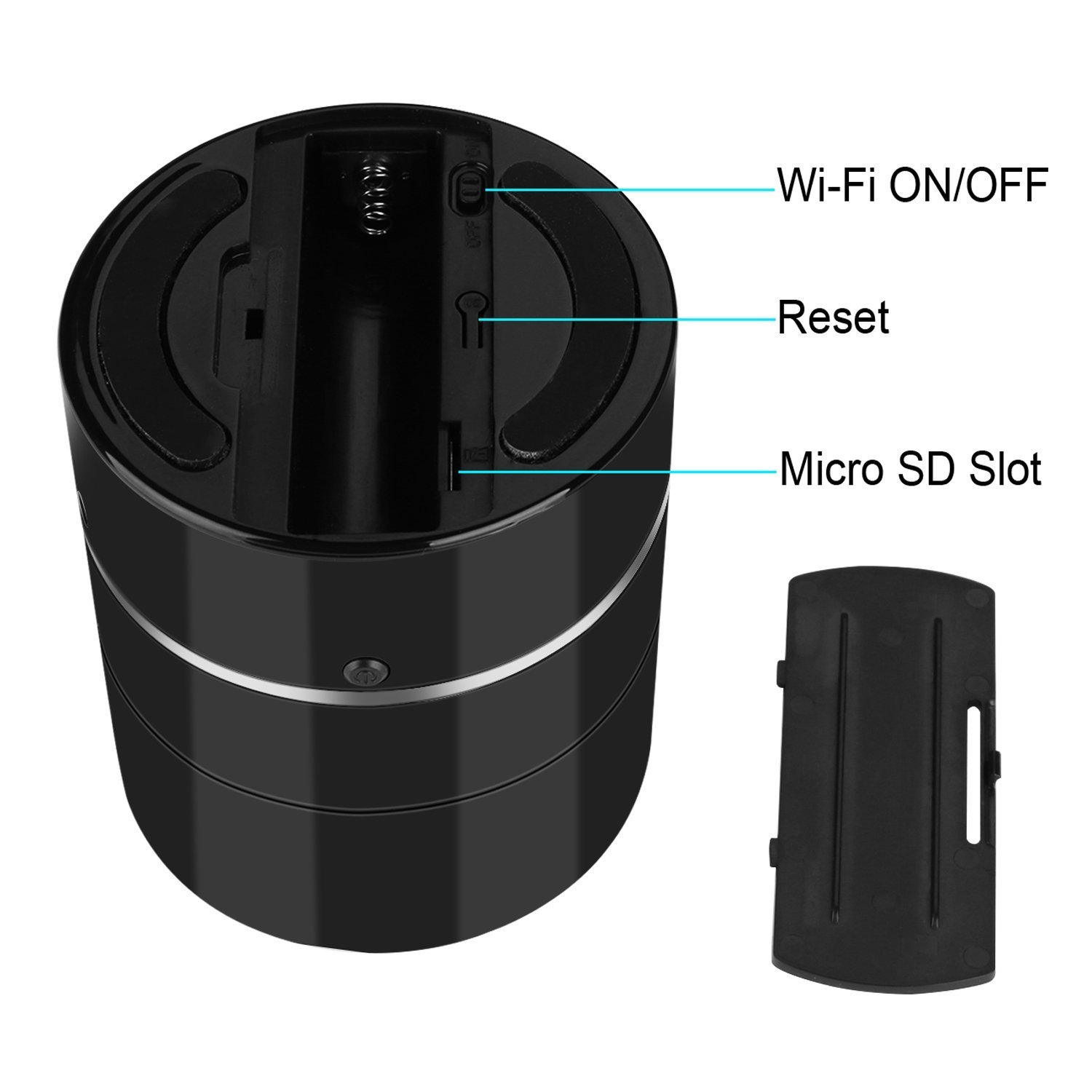 WNAT Hidden Camera 1080P WiFi HD Spy Cam Bluetooth Speakers Wireless