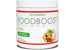 VH Nutrition | FoodBoost MAX | 1300mg Appetite Stimulant* Weight Gain Pills* for Men and Women | Formulated with Gentian, Turmuric, Fennel | 120 Capsules