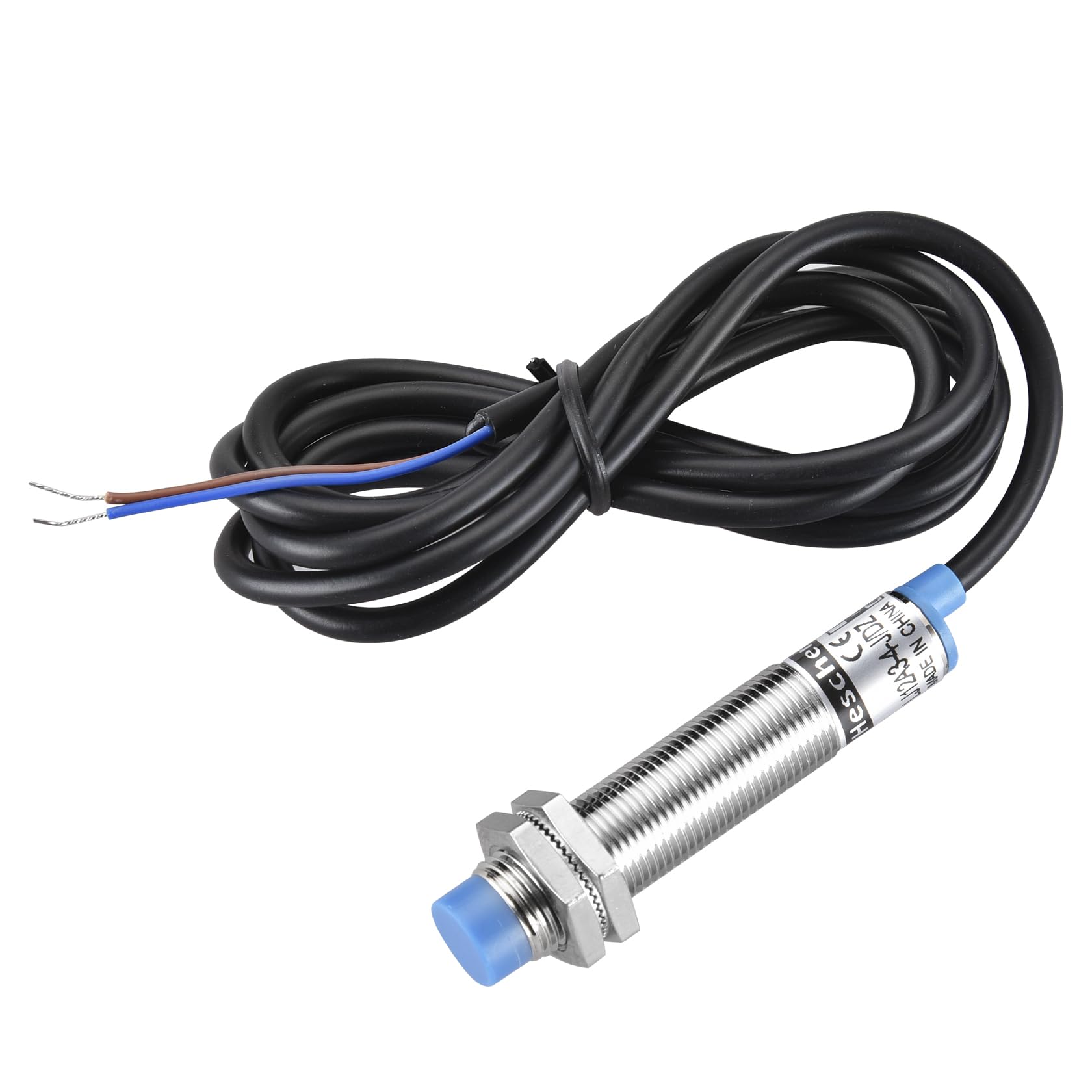 Heschen M12 Inductive Proximity Sensor Switch Non-shield Type LJ12A3-4-J/DZ Detector 4mm 90-250 VAC 400mA Normally Close(NC) 2 Wire
